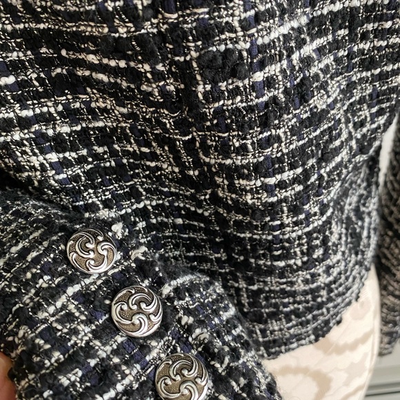 Zara reworked/handmade cropped tweed blazer/jacket size small - Picture 4 of 6